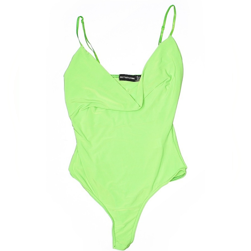 PrettyLittleThing Neon Green Bodysuit